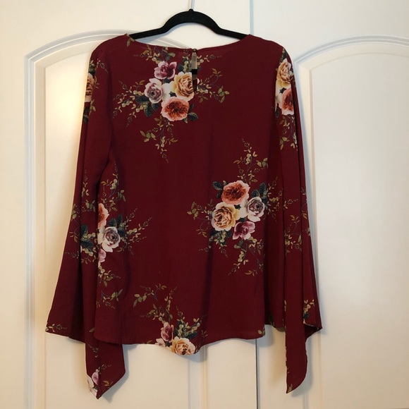Burgundy Lizard Thicket Floral Top - Picture 5 of 6